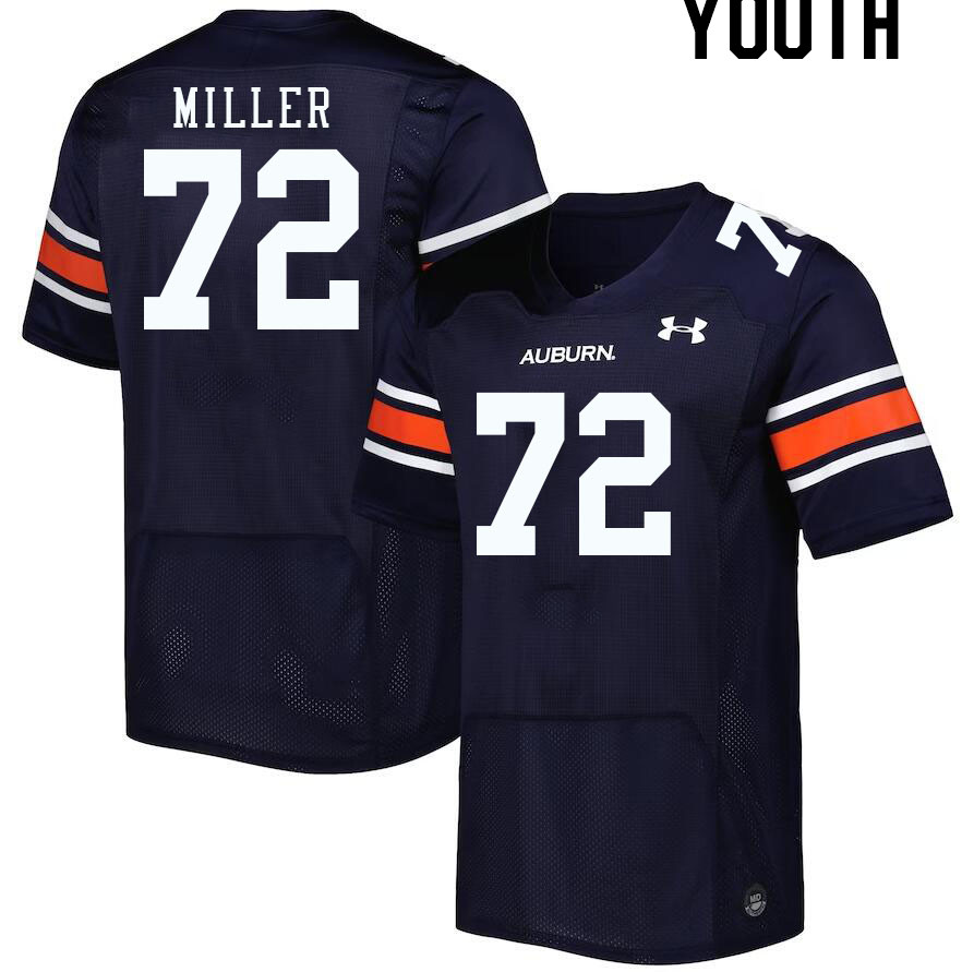 Youth #72 Izavion Miller Auburn Tigers College Football Jerseys Stitched-Navy